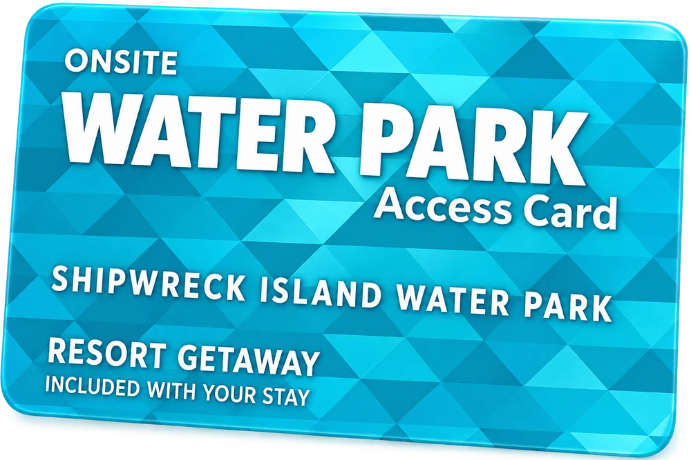Onsite Water Park Access Card, Shipwreck Island Water Park, included with your stay
